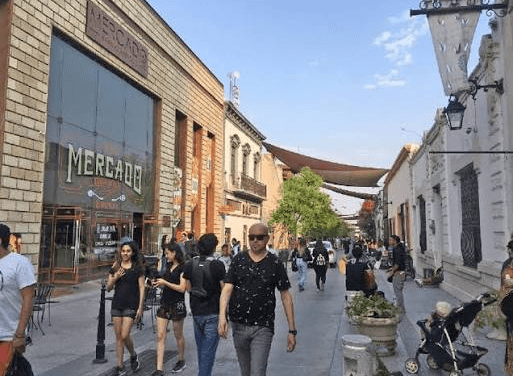 La calle Morelos, en el Barrio Antiguo